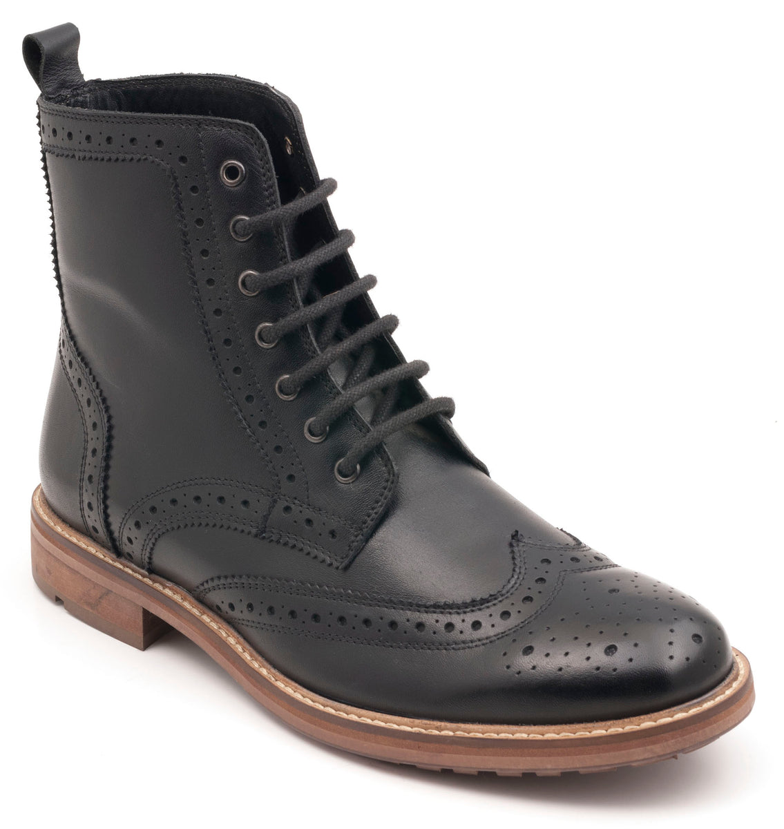 Brogue black outlet boots