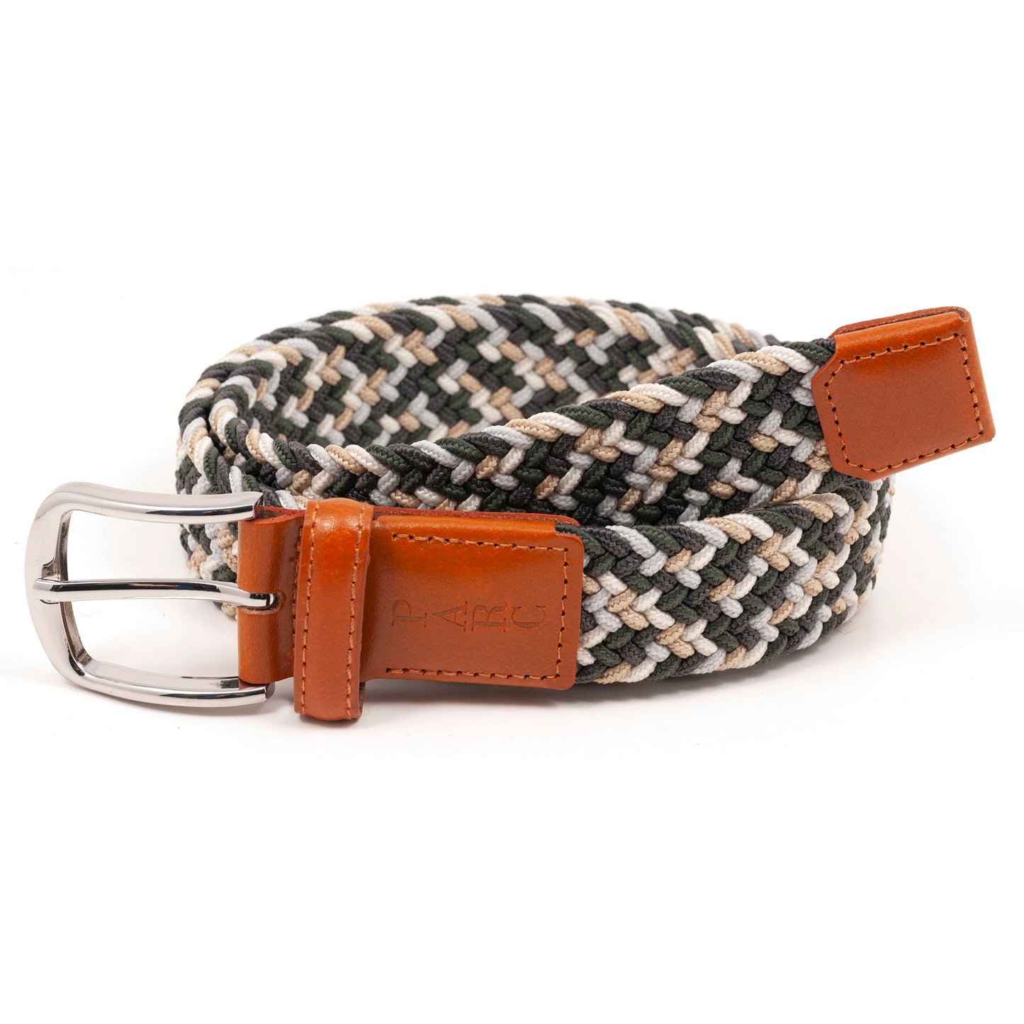 Olive Multi Stretch Braid Belt